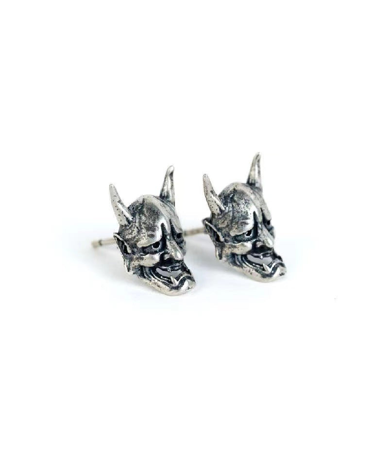 Wholesale Mask Punk Retro Distressed Halloween Copper Earrings